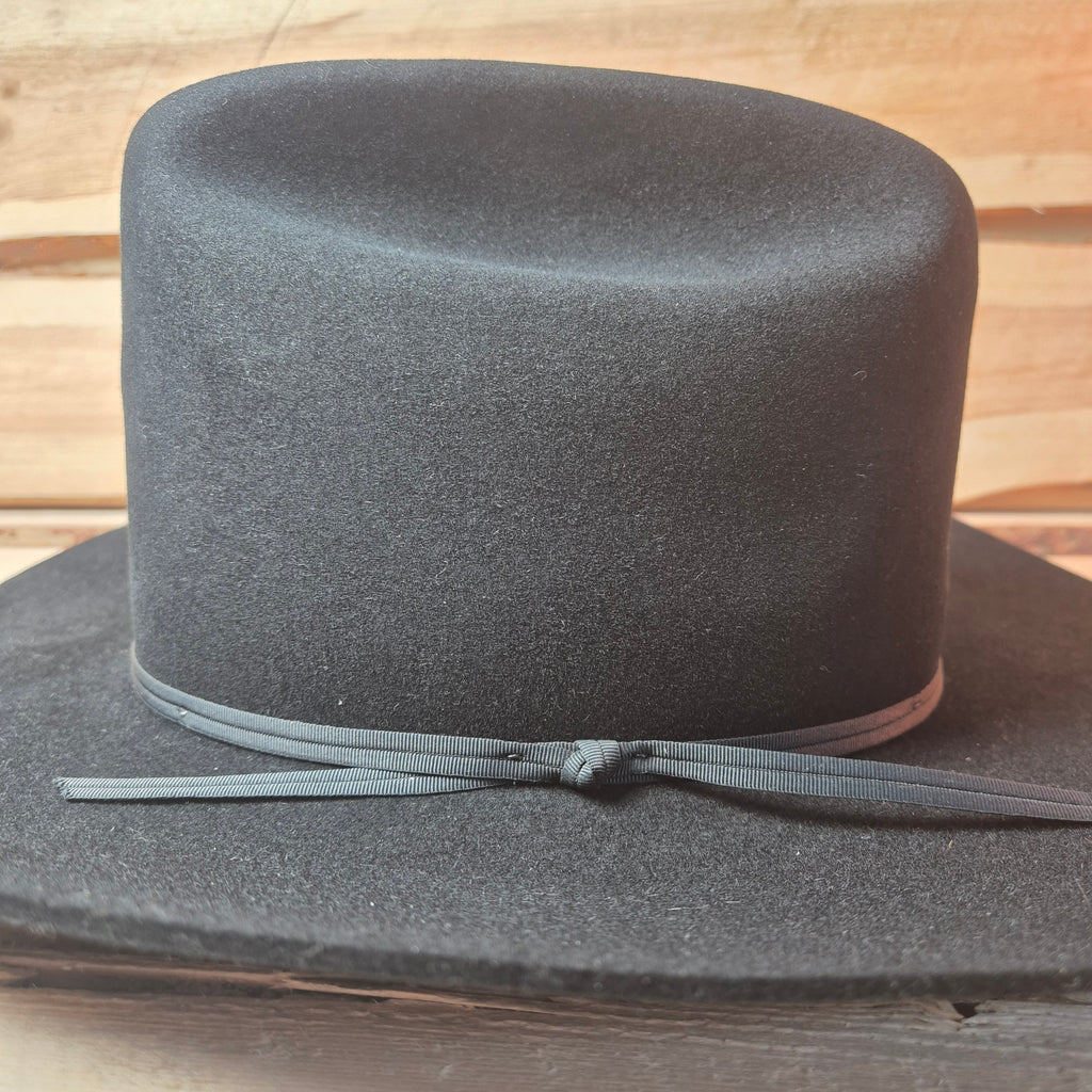 Vintage Stetson Rancher 4X - Long Oval - 100% Furfelt Beaver Blend - Black - Size 58