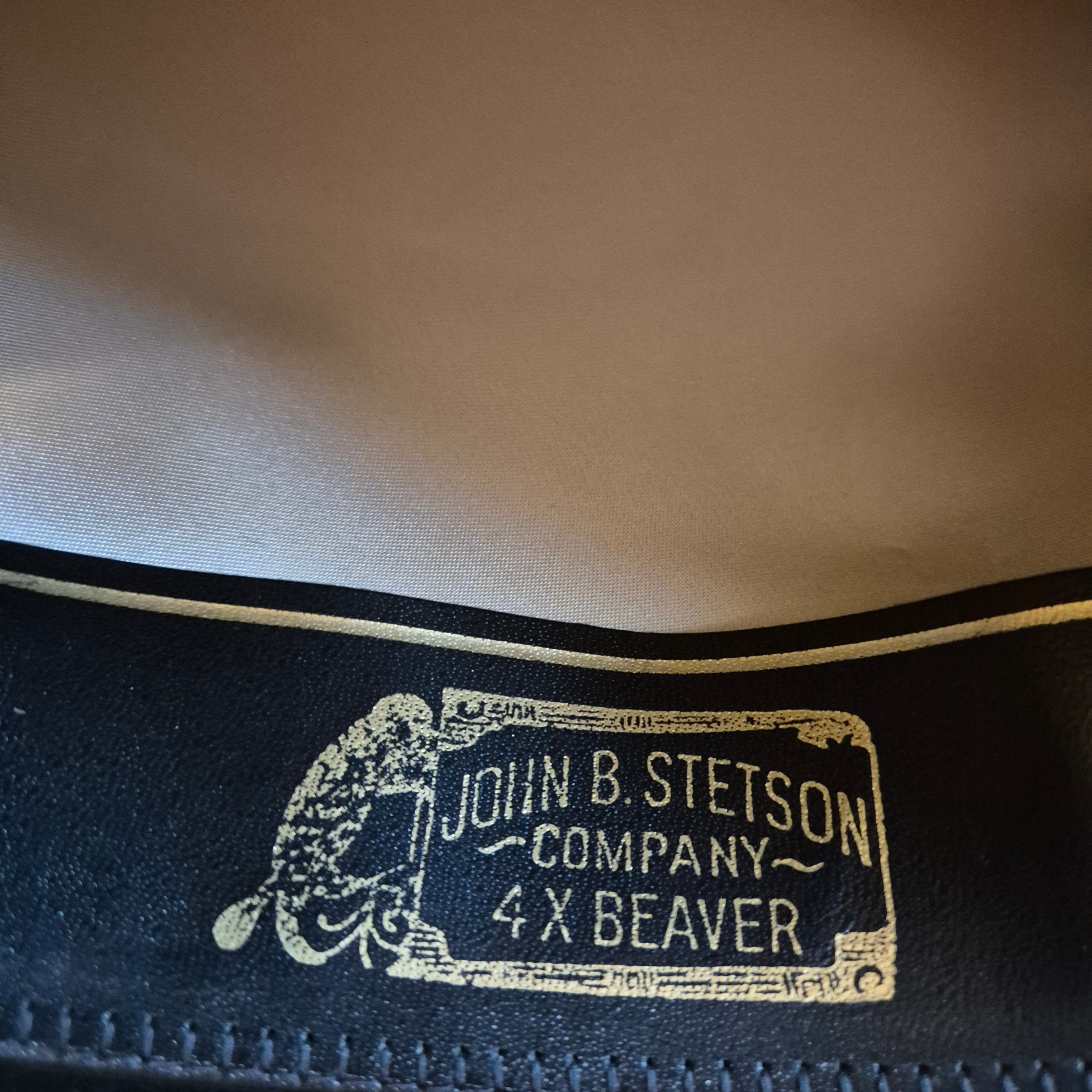 Vintage Stetson Rancher 4X - Long Oval - 100% Furfelt Beaver Blend - Black - Size 58