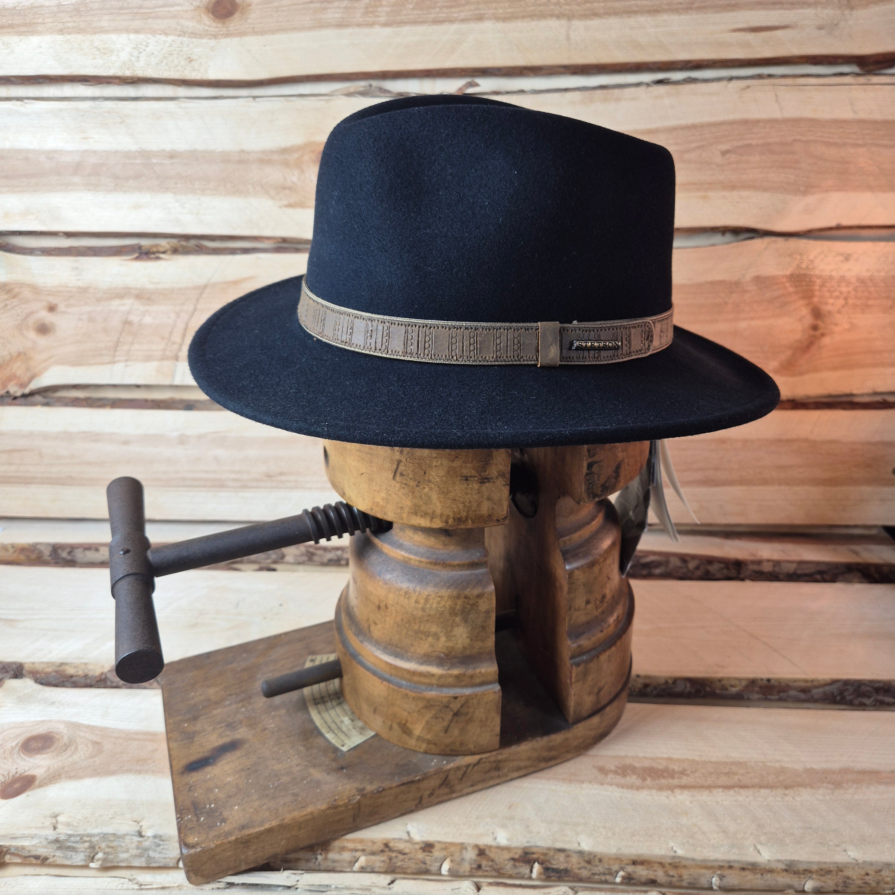 Stetson Traveller Fedora - Black - 100% Vitafelt - Size 57