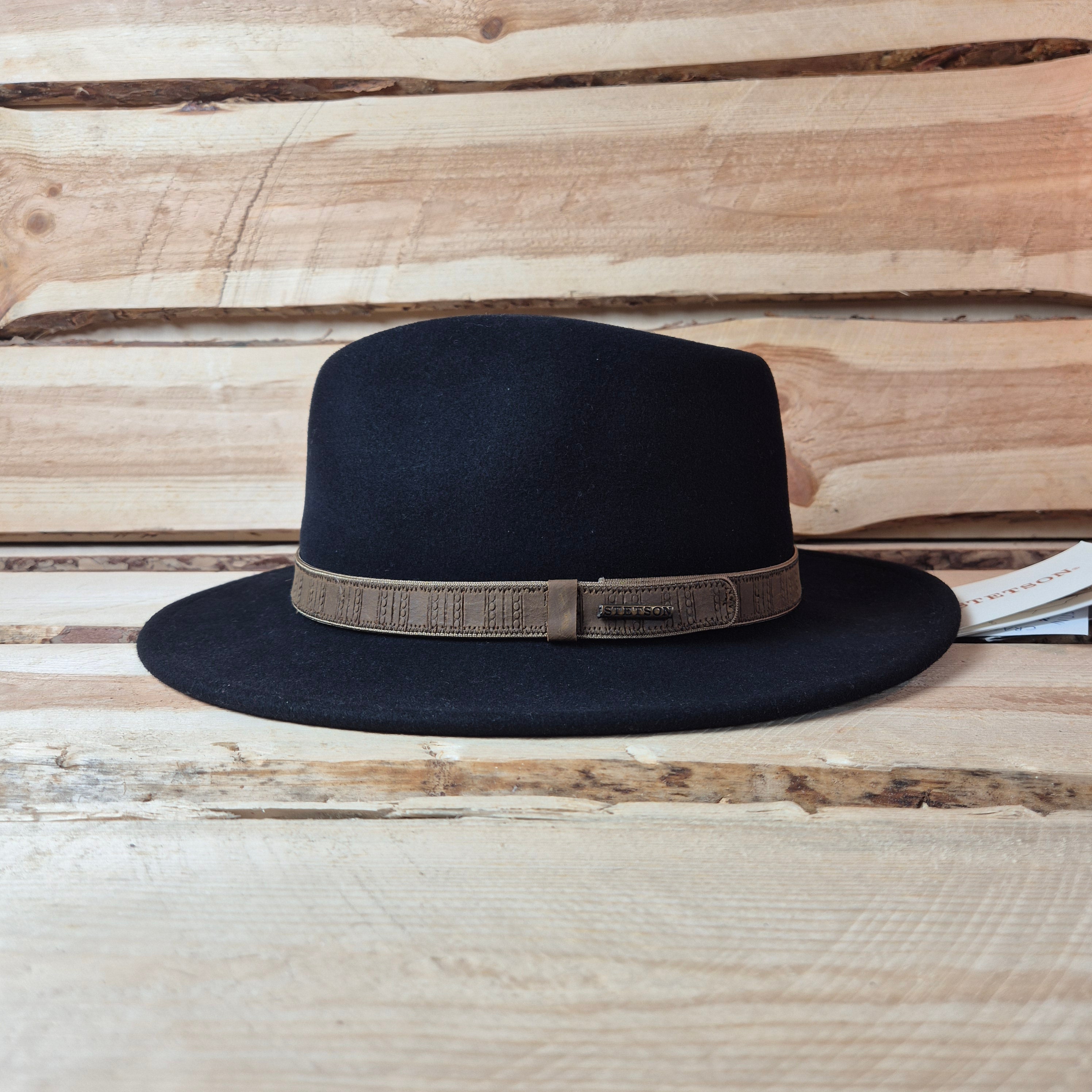 Stetson Traveller Fedora - Black - 100% Vitafelt - Size 57