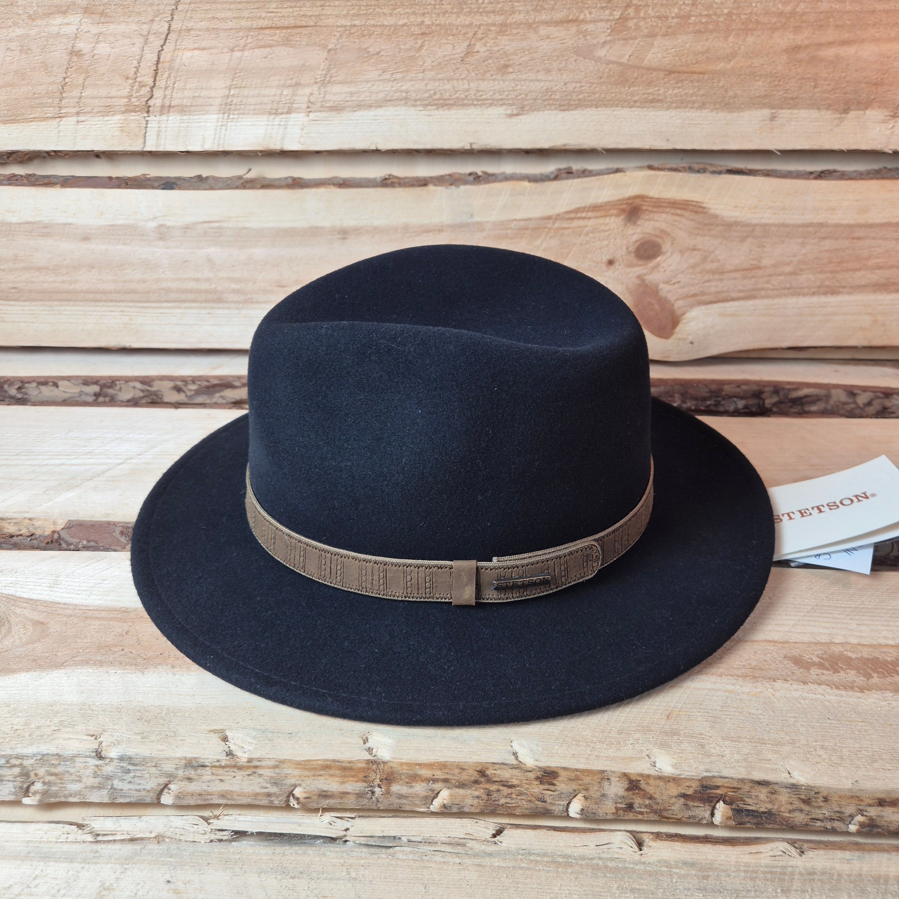 Stetson Traveller Fedora - Black - 100% Vitafelt - Size 57