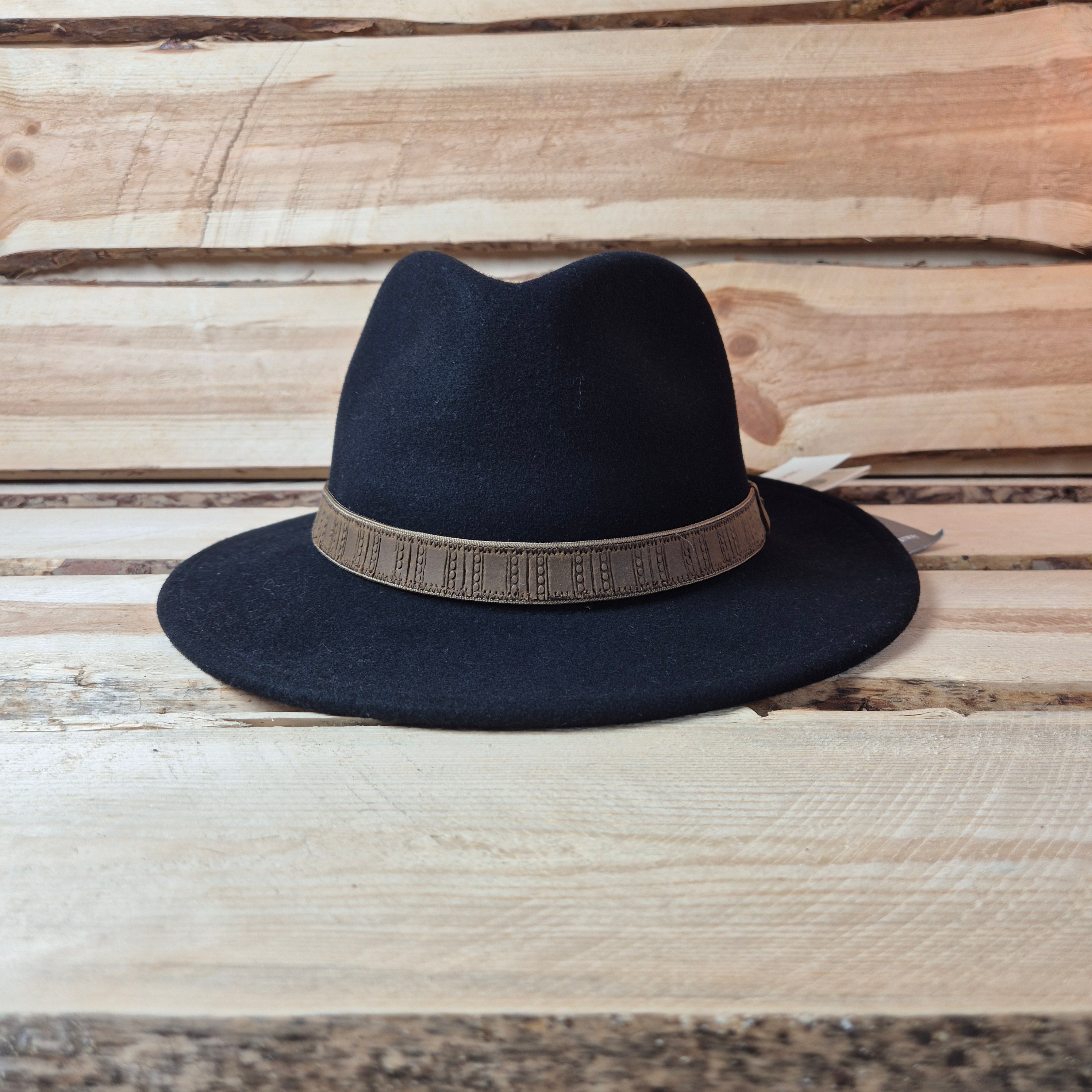 Stetson Traveller Fedora - Black - 100% Vitafelt - Size 57