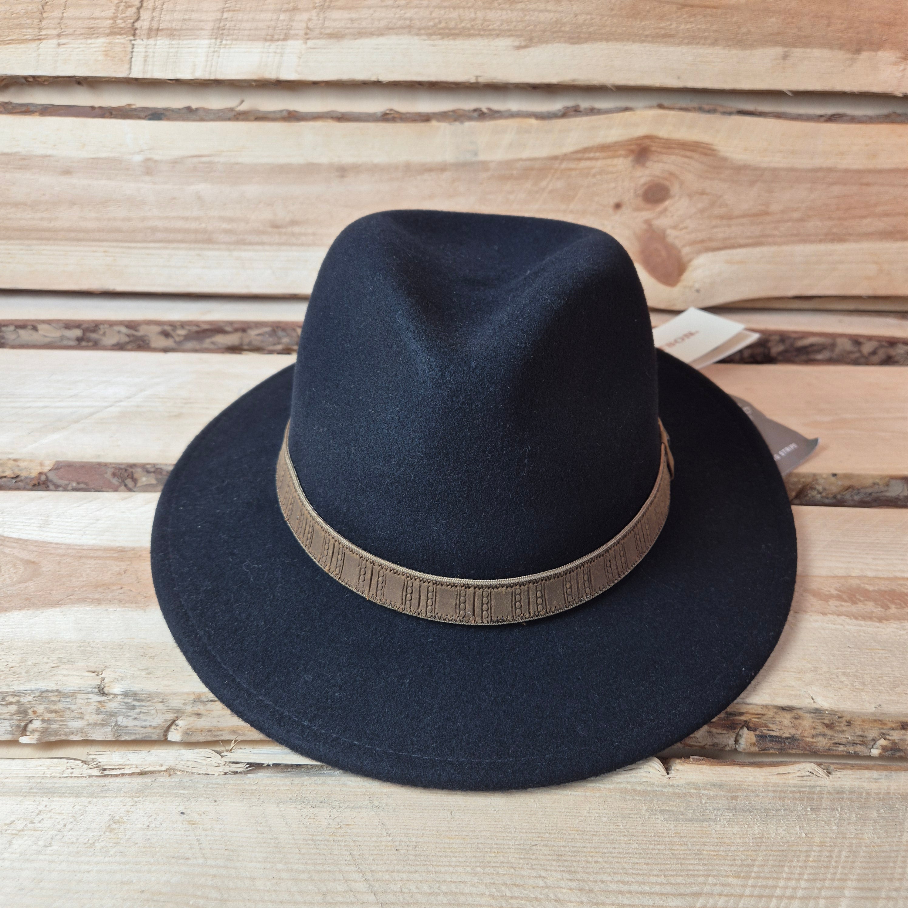 Stetson Traveller Fedora - Black - 100% Vitafelt - Size 57