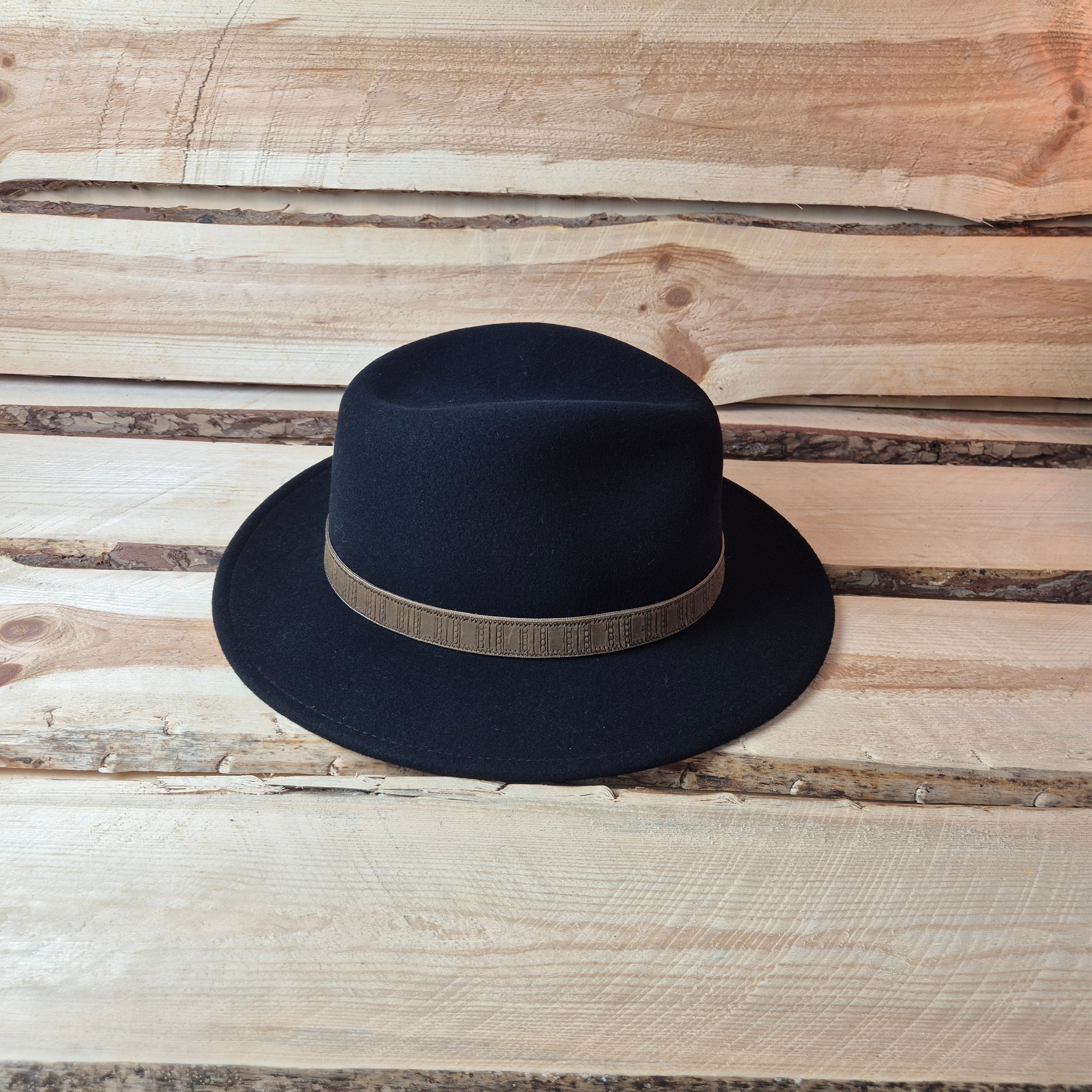 Stetson Traveller Fedora - Black - 100% Vitafelt - Size 57