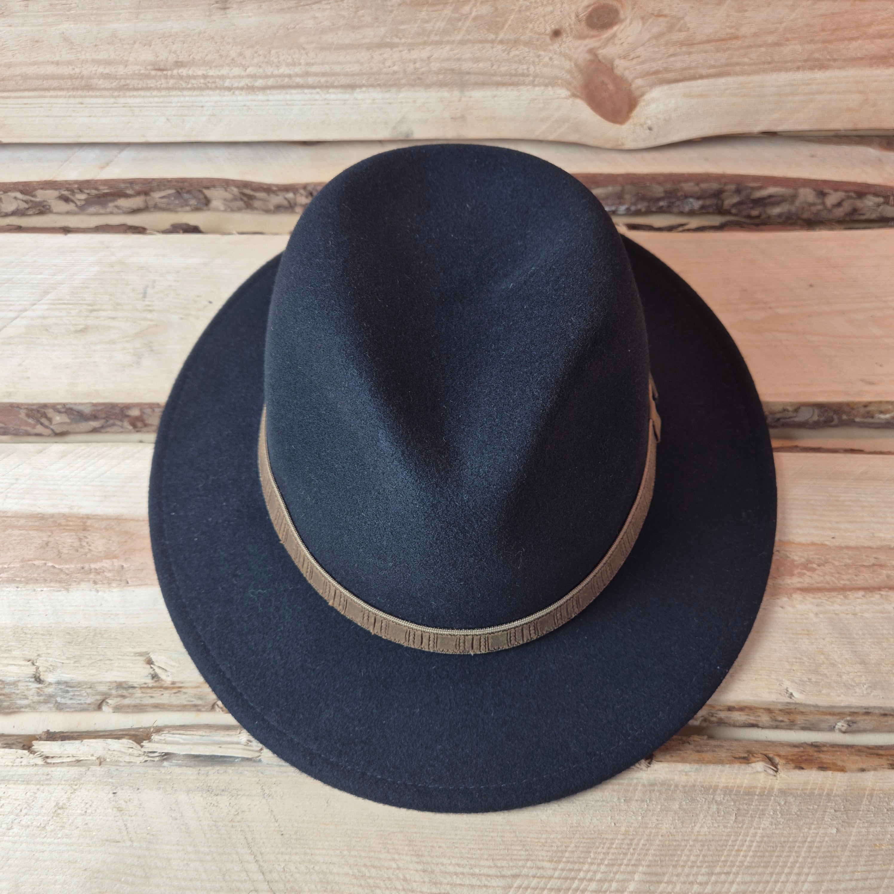 Stetson Traveller Fedora - Black - 100% Vitafelt - Size 57