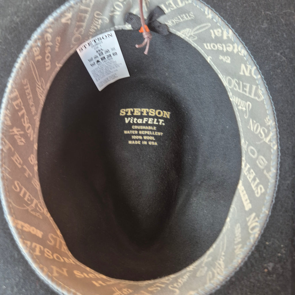 Stetson Fedora Traveller - 100% Vitafelt - Black - Size 59