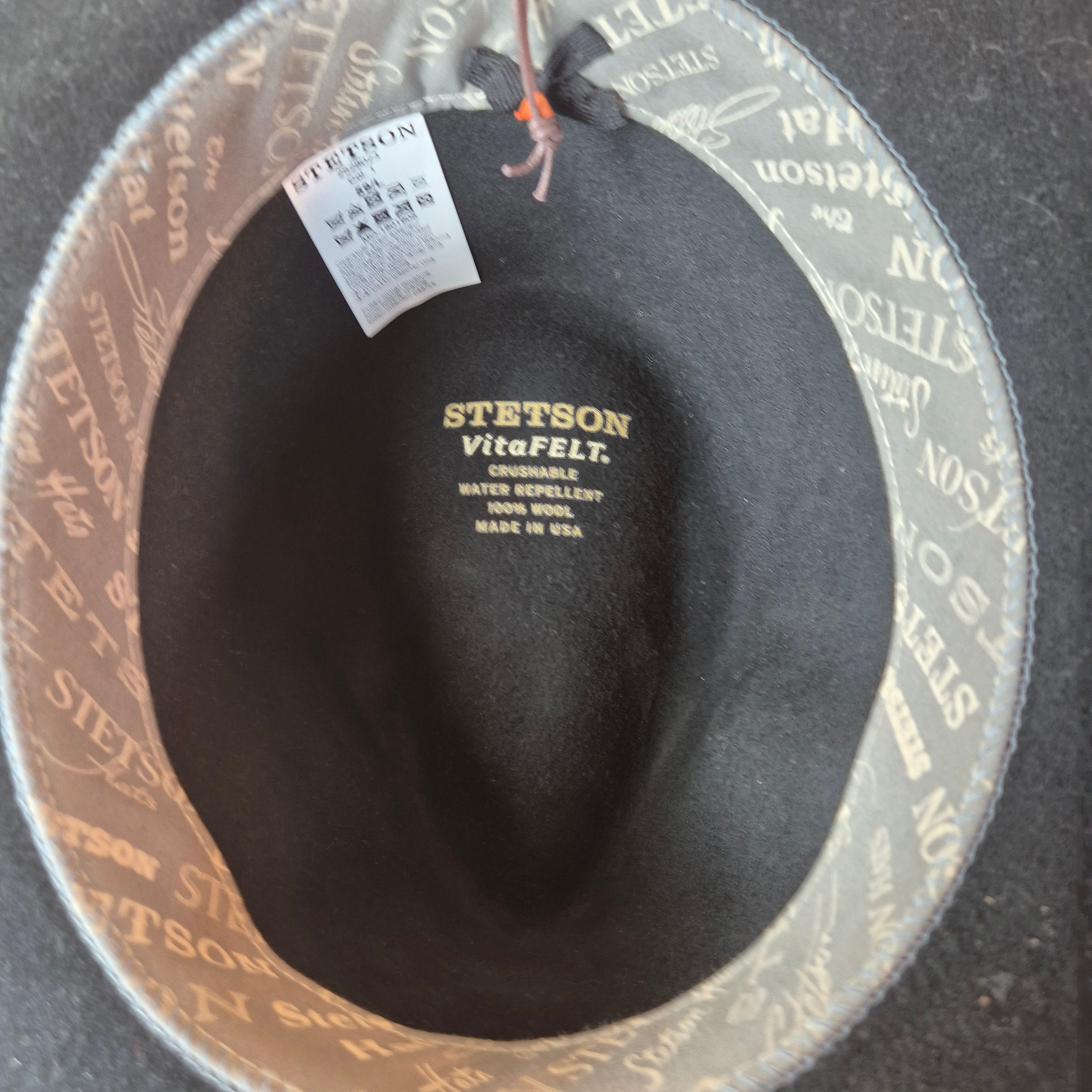 Stetson Fedora Traveller - 100% Vitafelt - Black - Size 59