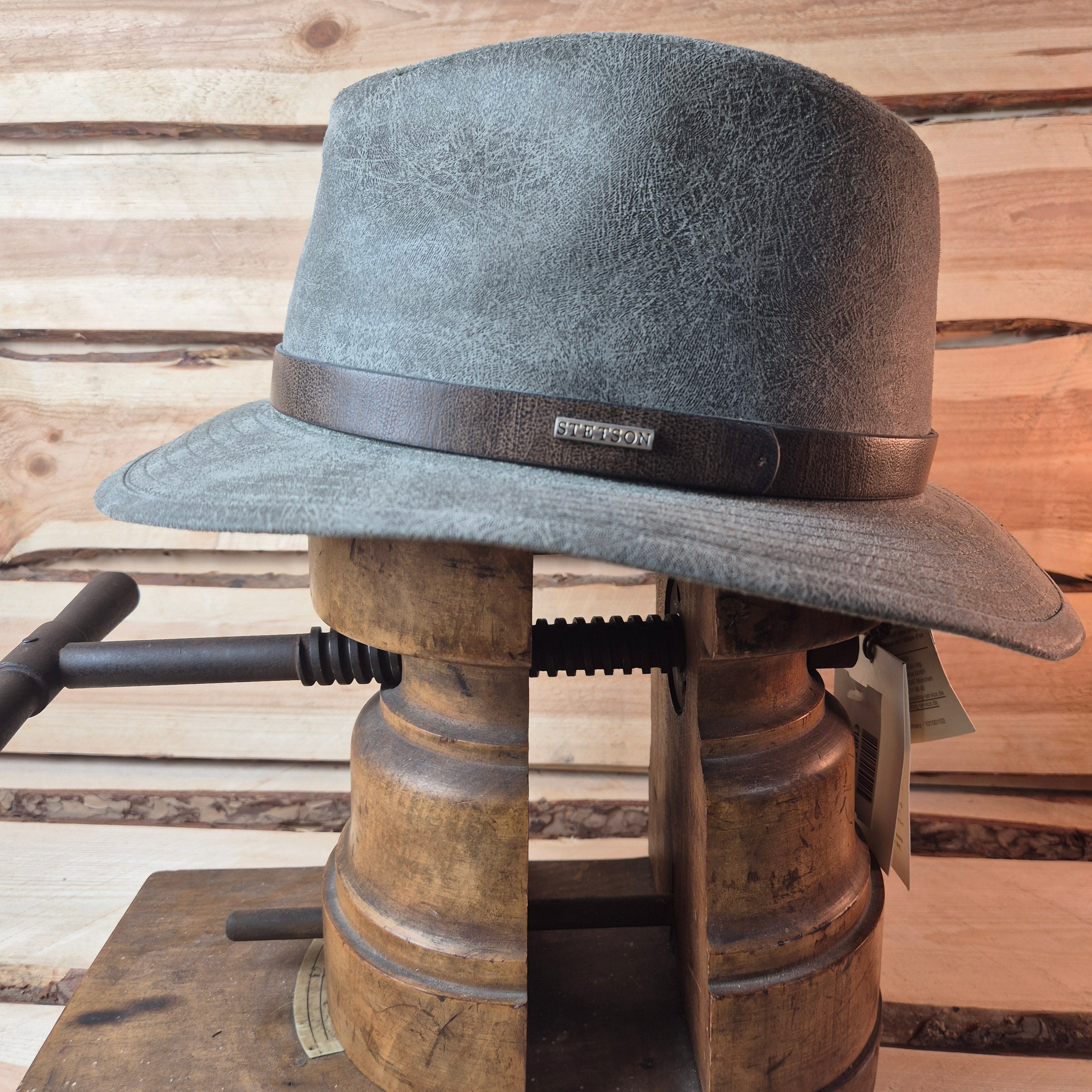 Stetson Traveller Fedora- 100% Leather - Size XL