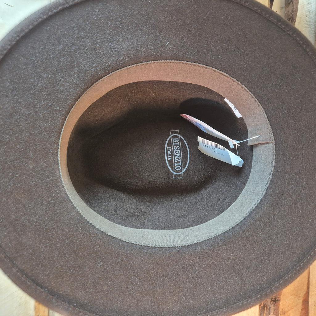 Bisenzio Italy Traveller Fedora- 100% furfelt - Size 61