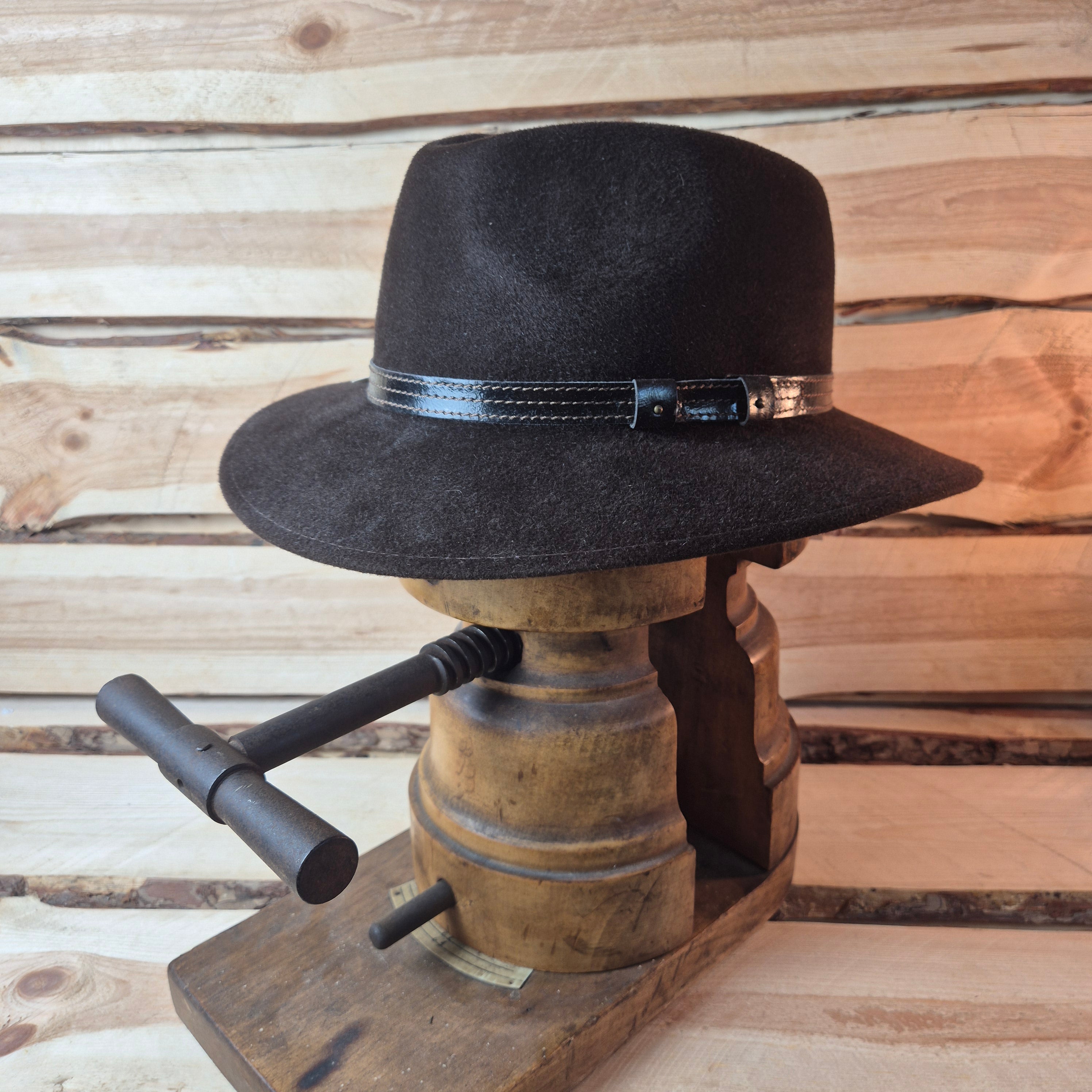 Bisenzio Italy Traveller Fedora- 100% furfelt - Size 61