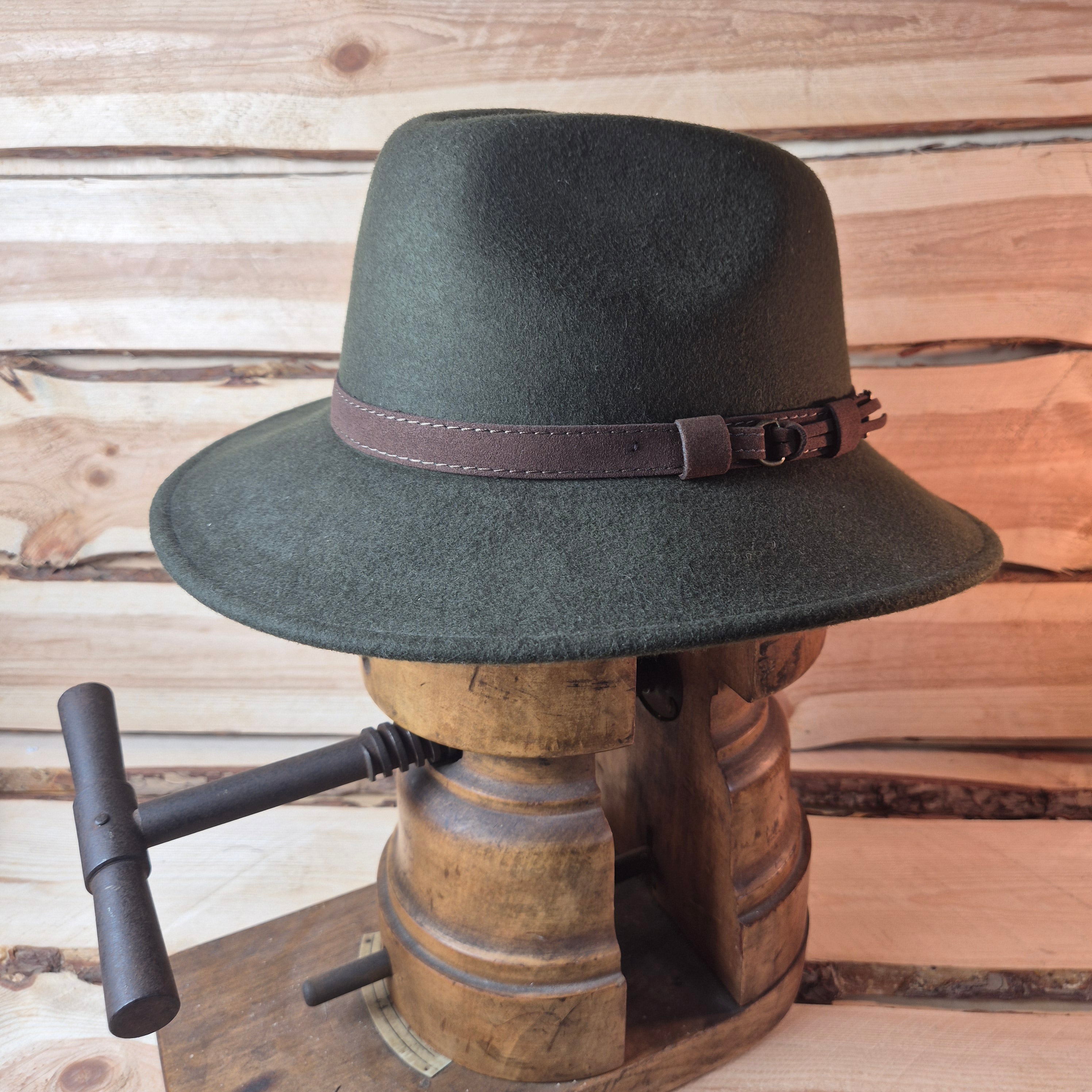 Balke Fashion Traveller Fedora - 100% Woolfelt - Khaki Green - Size 59