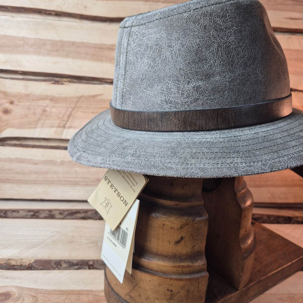 Stetson Traveller Fedora- 100% Leather - Size XL