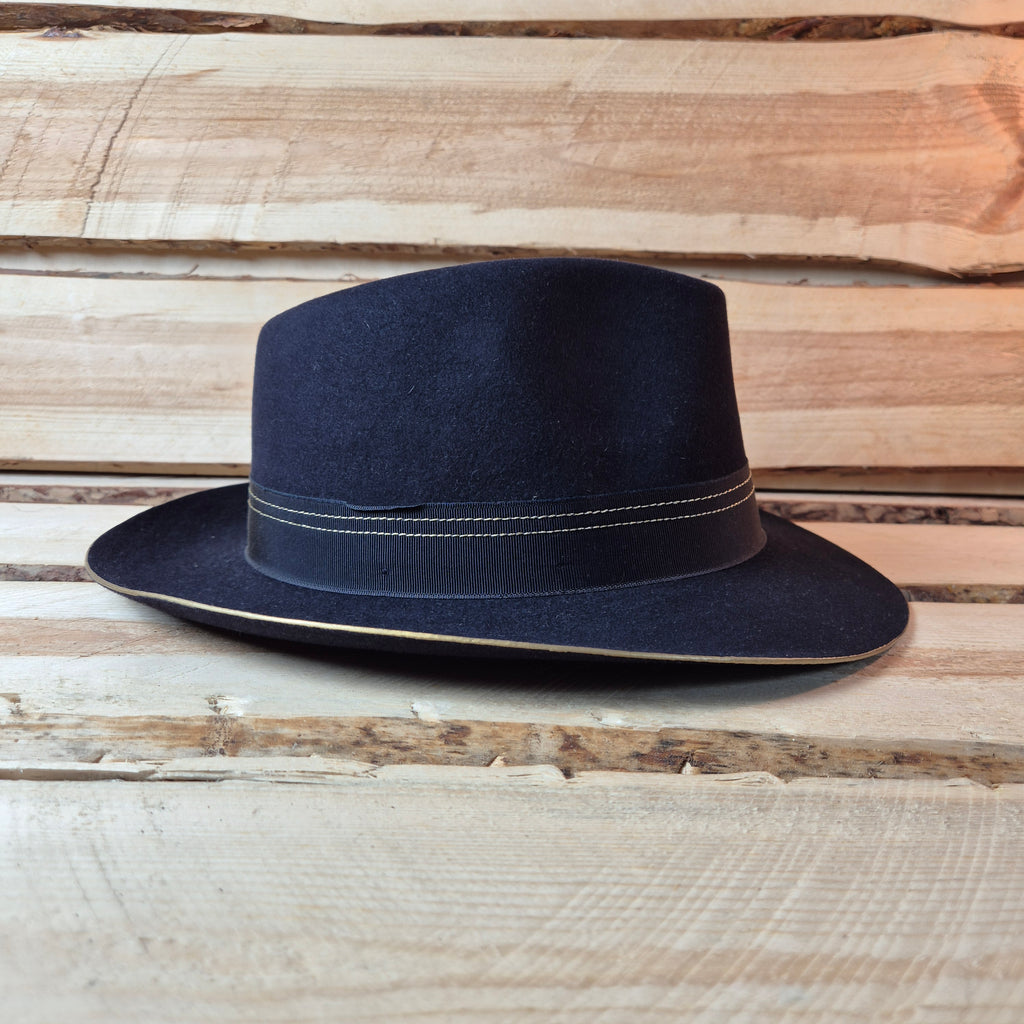 Stetson Classic Fedora - 100% Furfelt - Black & Gold - Size 57