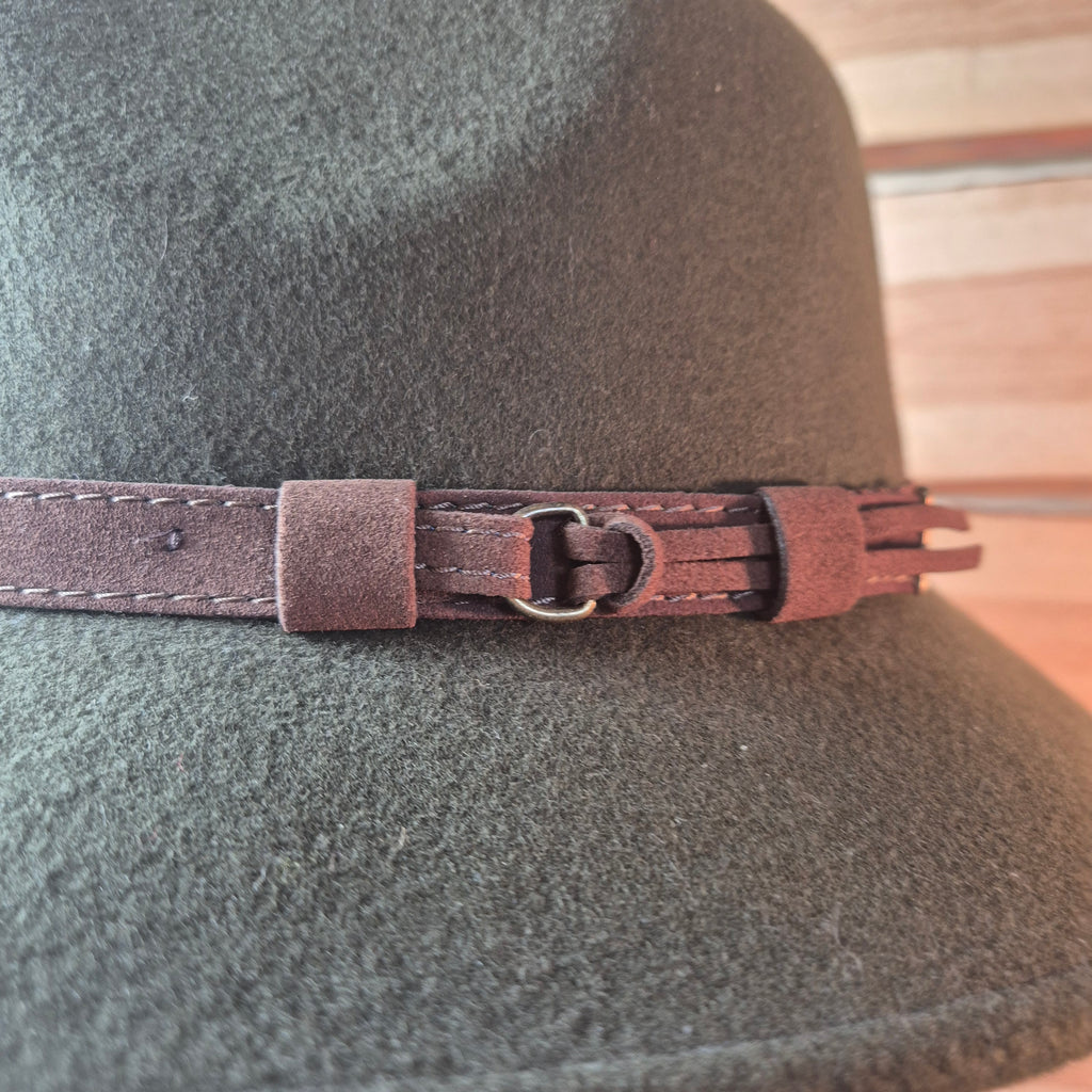 Balke Fashion Traveller Fedora - 100% Woolfelt - Khaki Green - Size 59