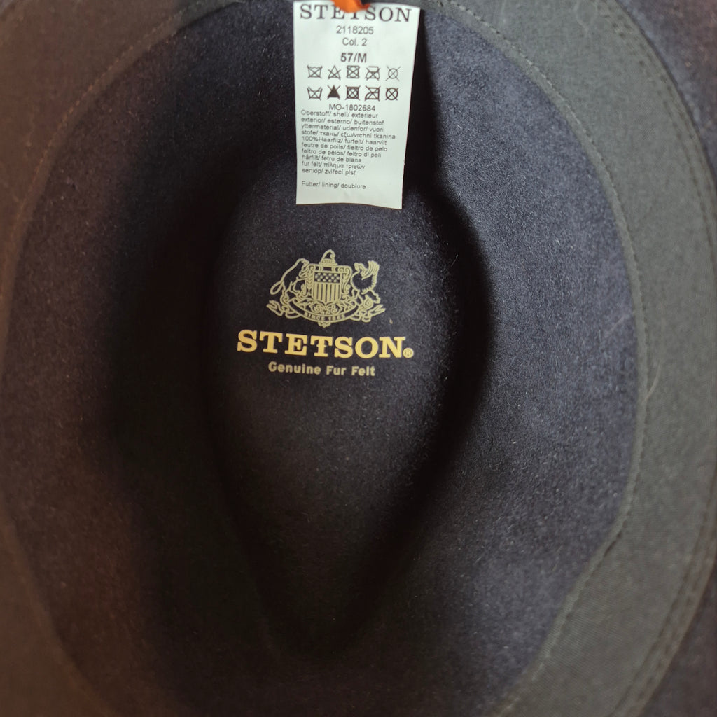 Stetson Classic Fedora - 100% Furfelt - Black & Gold - Size 57