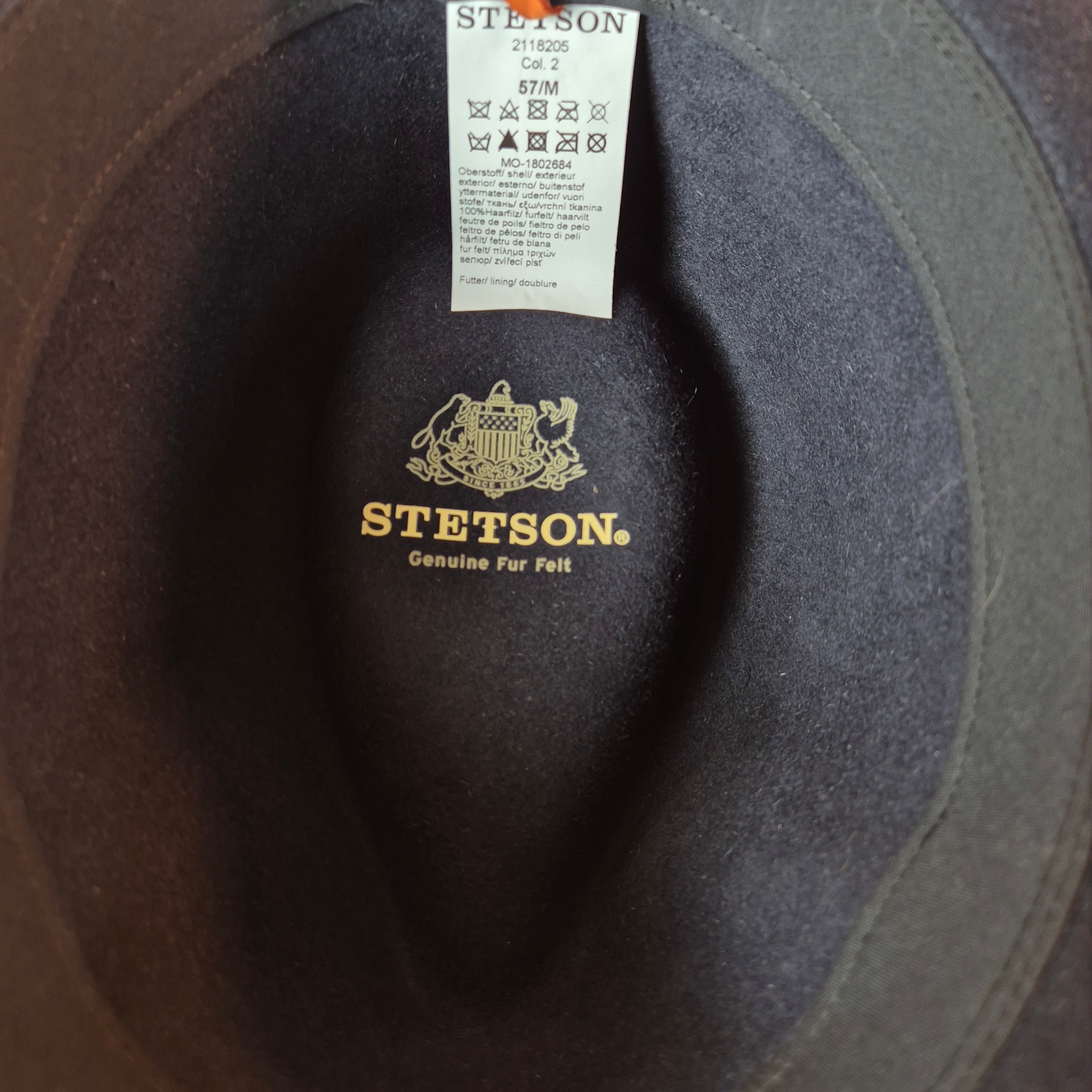 Stetson Classic Fedora - 100% Furfelt - Black & Gold - Size 57