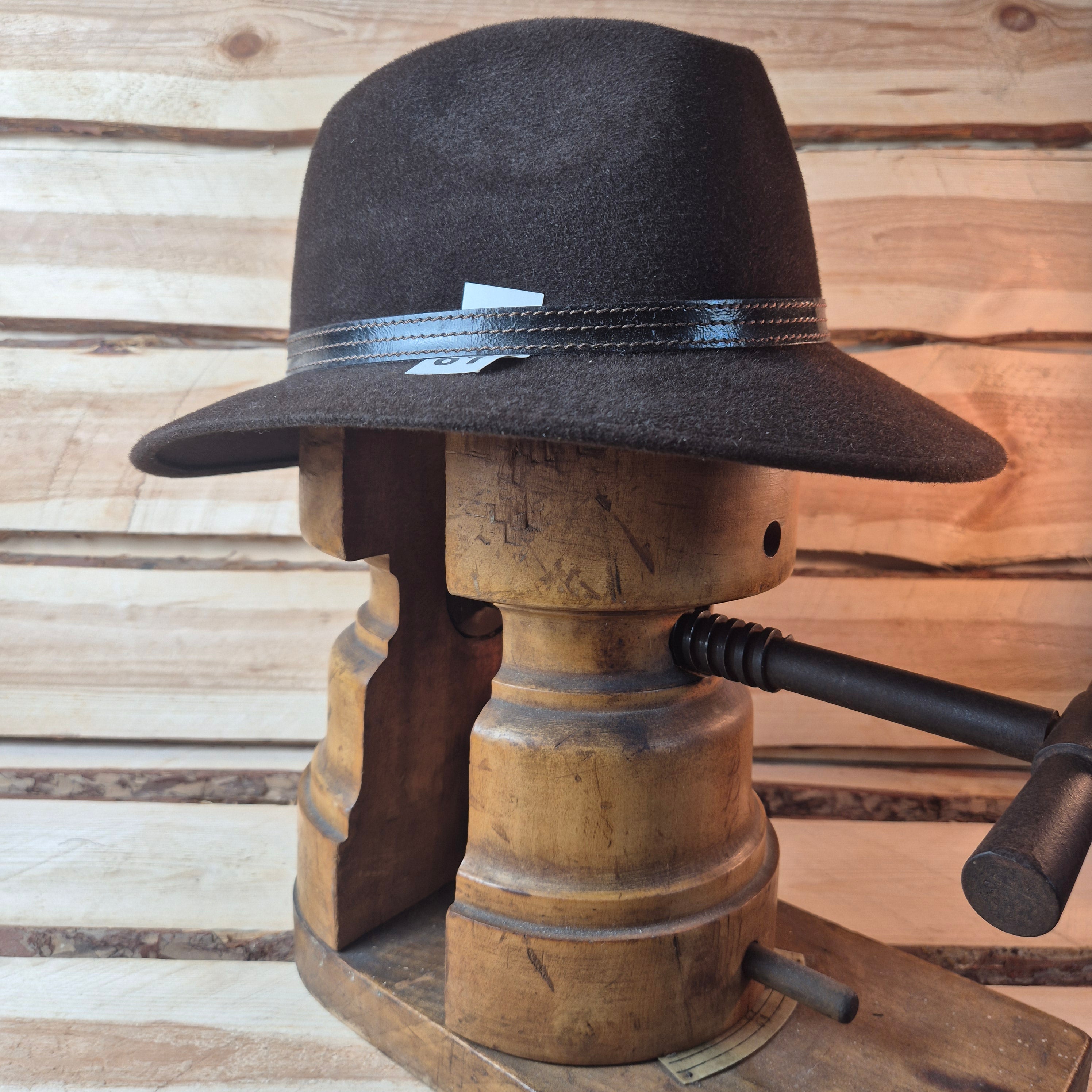 Bisenzio Italy Traveller Fedora- 100% furfelt - Size 61