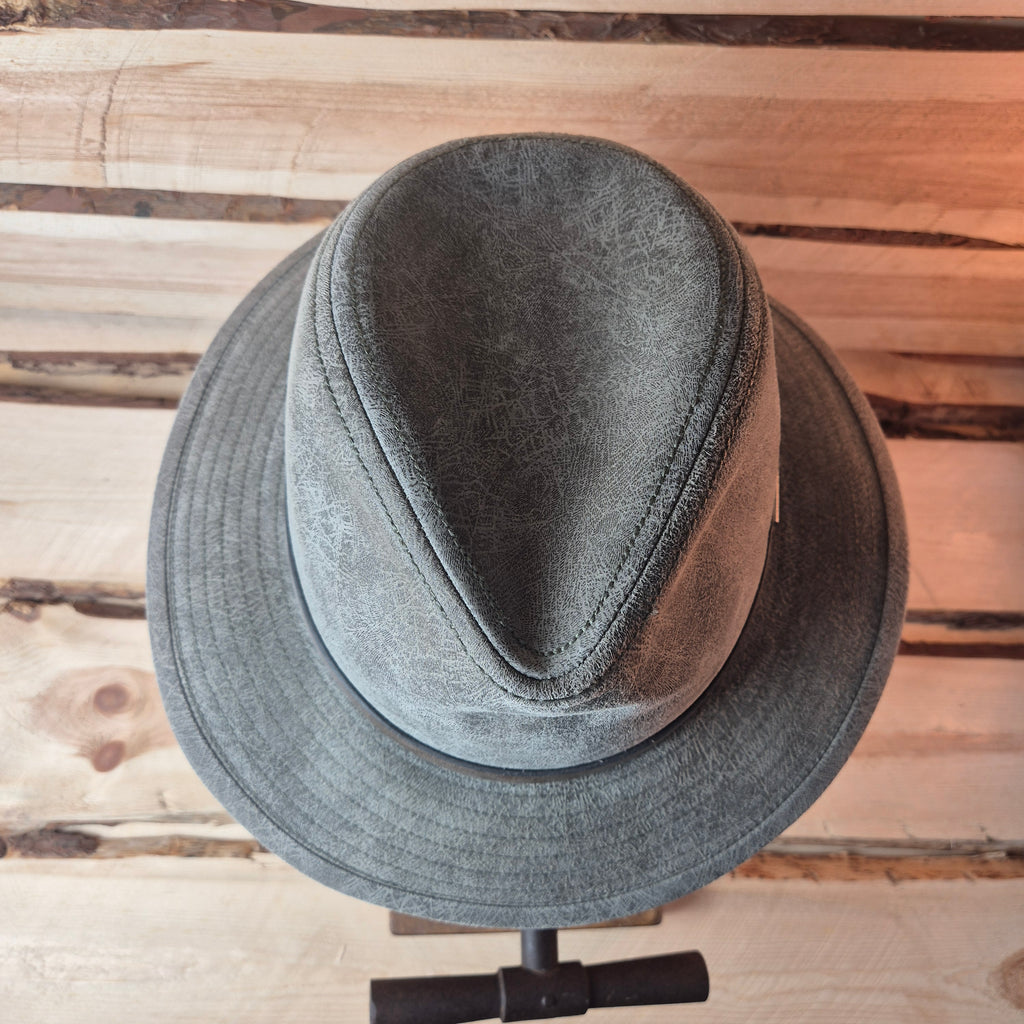 Stetson Traveller Fedora- 100% Leather - Size XL