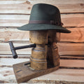 Balke Fashion Traveller Fedora - 100% Woolfelt - Khaki Green - Size 59