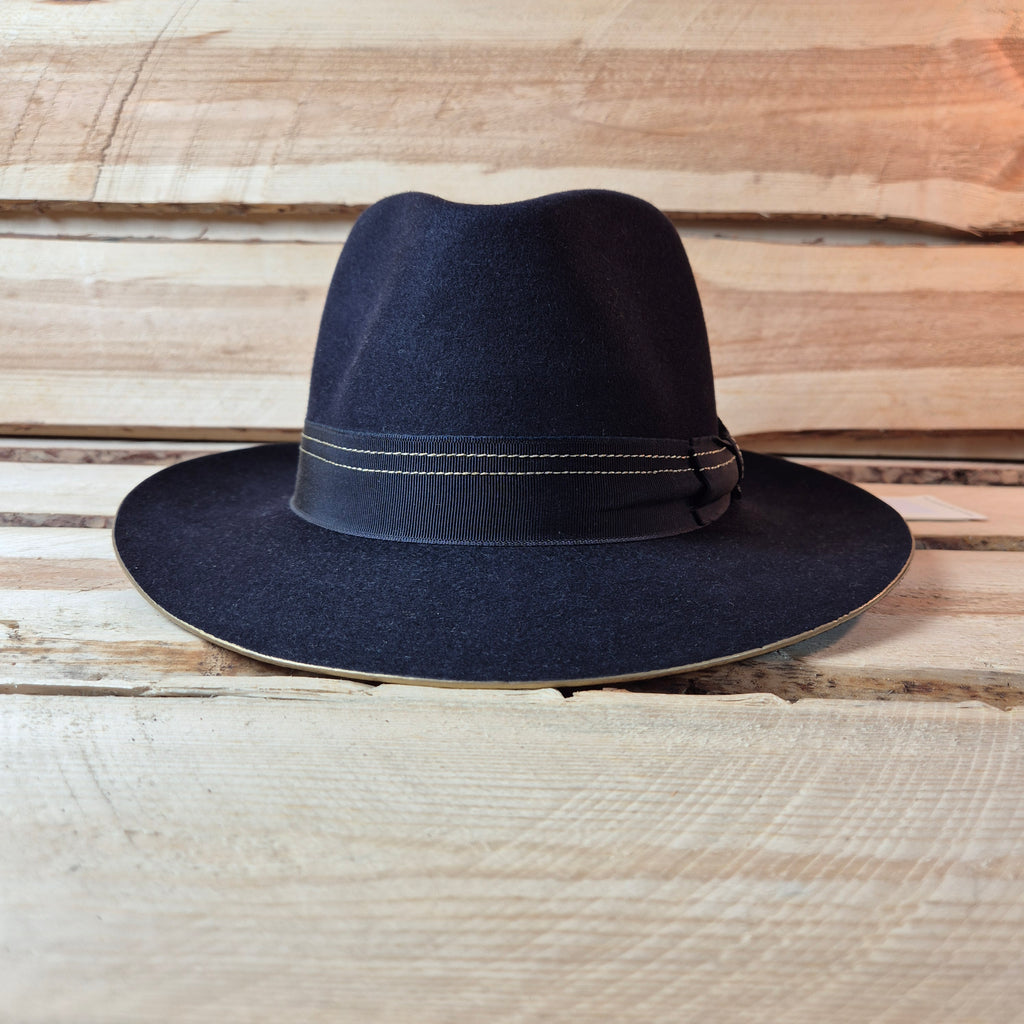 Stetson Classic Fedora - 100% Furfelt - Black & Gold - Size 57