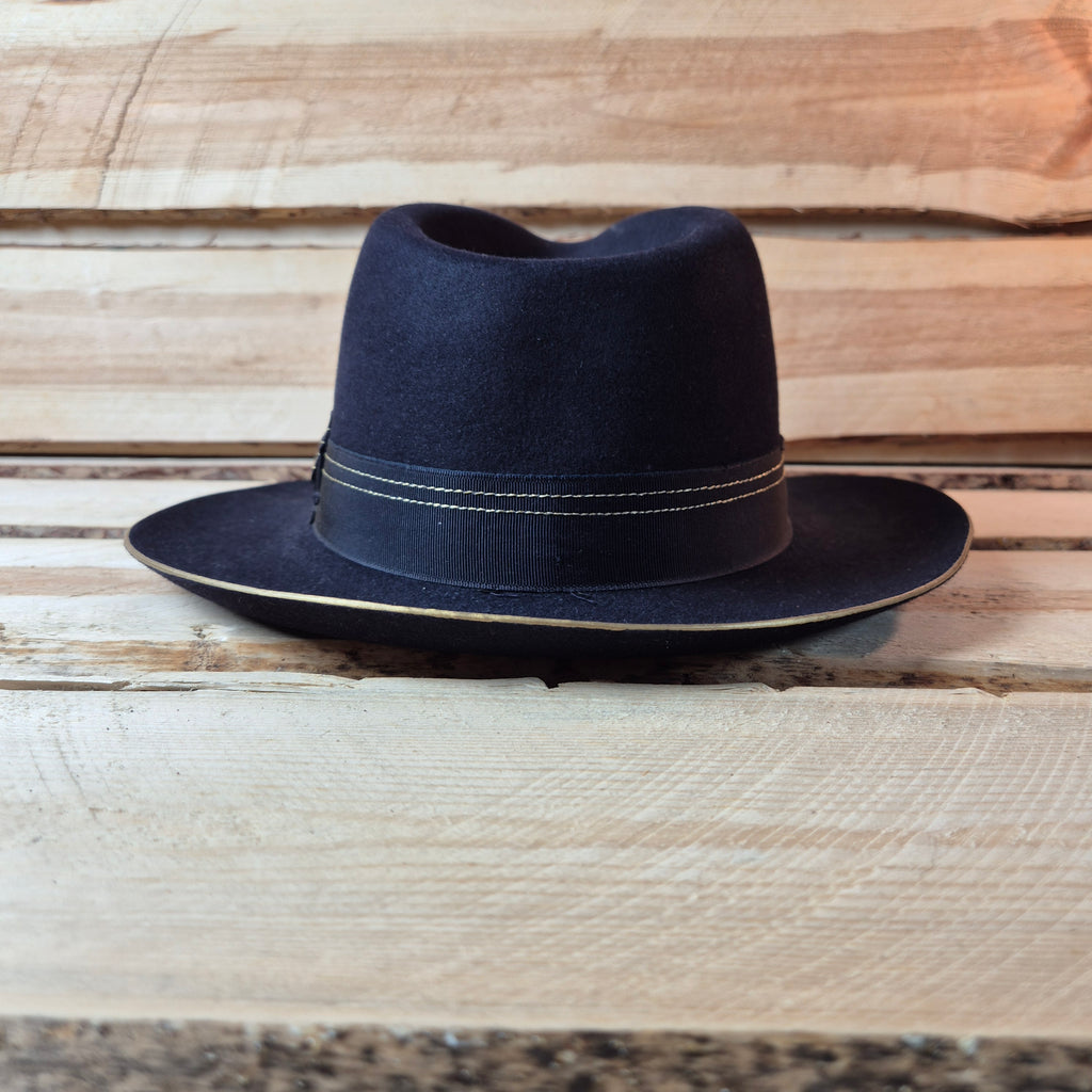 Stetson Classic Fedora - 100% Furfelt - Black & Gold - Size 57