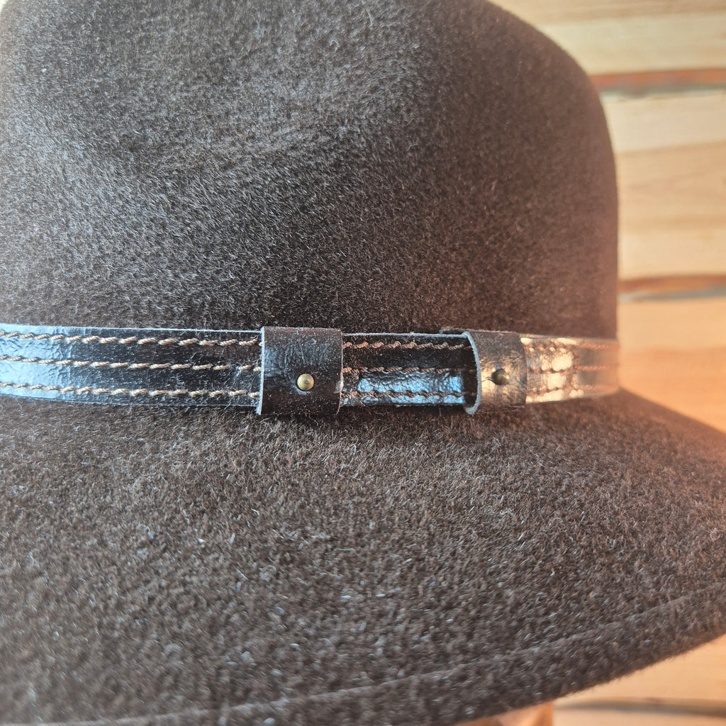 Bisenzio Italy Traveller Fedora- 100% furfelt - Size 61
