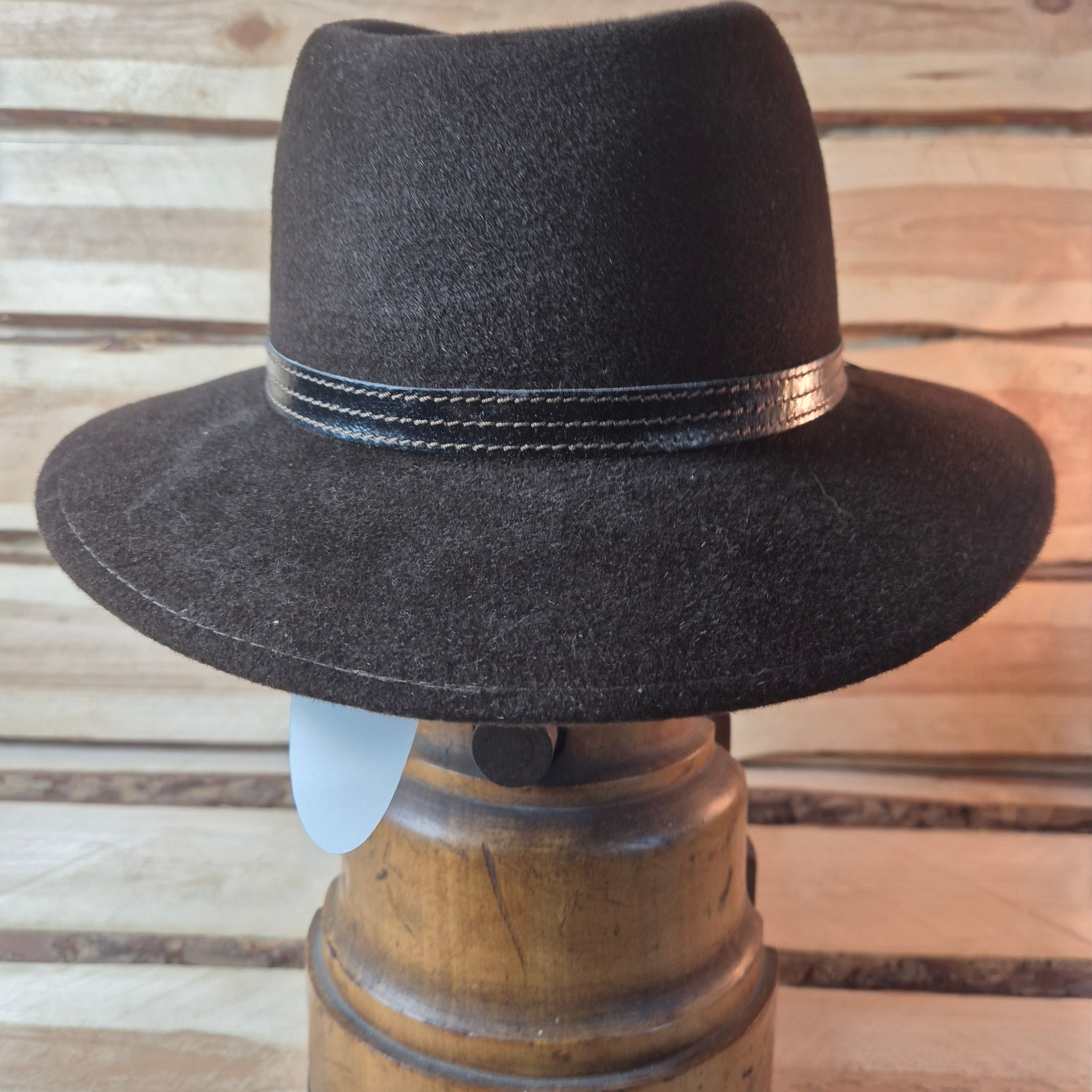 Bisenzio Italy Traveller Fedora- 100% furfelt - Size 61