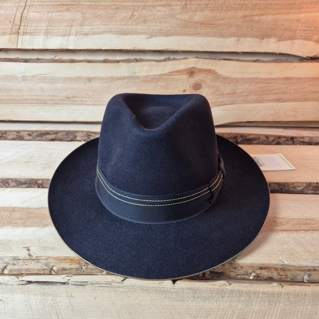 Stetson Classic Fedora - 100% Furfelt - Black & Gold - Size 57